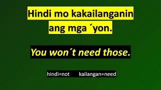 TAGALOG ENGLISH PHRASES USING YOU