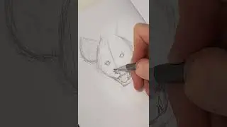 Quick Sketch of a Friendly Hyena #sketch #drawing #pencildrawing