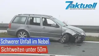 (BY) A94: Schrecklicher Nebelunfall: Drei Unf&auml;lle in Serie - ein PKW-Lenker wird erfasst und get&ouml;tet