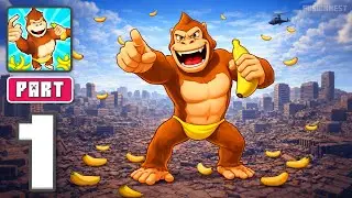 Gorilla Race! - Gameplay Walkthrough Part 1 - Power Sprint Rampage (iOS, Android)