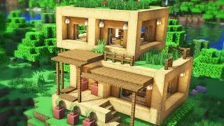 STARTER Wooden house tutorial - Minecraft House Tutorial