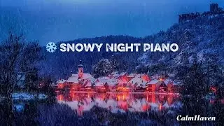 1 Hour Snowfall Piano Music ❄️ | Relaxing Winter Ambience for Sleep, Study & Stress Relief