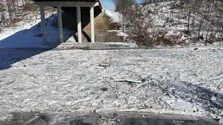 Snow/ice on the Monongahela and Tygart Rivers  1-25-25