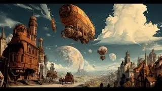 Orbiting the Clockwork Moon • Chill Synth Journey Through Moons and Clockwork Skies