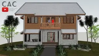 Простой фермерский дом | Тропический дом | 8x10 м | Три спальни
