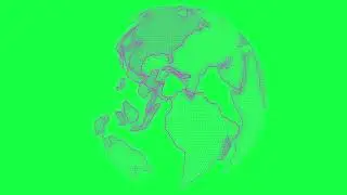 Spinning Digital Globe (Purple) Green Screen Logo Loop Chroma Animation