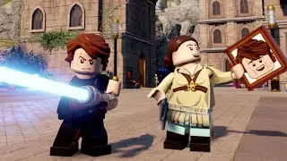 Padm&eacute;'s public show of affection for Anakin in LEGO Star Wars: The Skywalker Saga