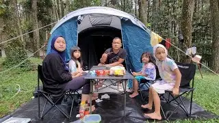 camping di camping ground hutan pinus gunung pancer dengan tenda quechua arpenaz 4.1 fresh n black