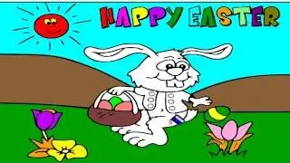 [Coloring pages for kids] The easter bunny coloring pages