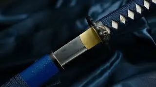 Katana &laquo; Hoshizora &raquo; (星空 ciel &eacute;toil&eacute;), forge Damas, v&eacute;ritable hamon