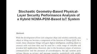 Stochastic Geometry Based Physical Layer Security Performance Analysis of a Hybrid NOMA PDM Based Io