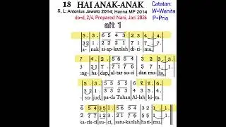 WANITA - Hai Anak&sup2; #tutorial #choir