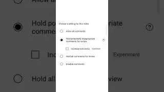 change your video comment settings from YT studio