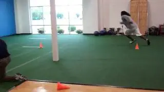 Michael Jasper shows off power & agility in L drill!