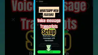 How to setup voice message transcripts on whatsapp? #shortsfeed #whatsappnewupdate #shorts