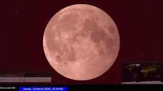 Live Total Lunar Eclipse Blood Moon - Stellarium & Public AllSky camera