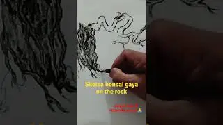 SKETSA BONSAI ON THE ROCK#tutorialbonsai#menggambarbonsai#tutorial#arirart#short