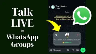 'Live Talk' in WhatsApp Group &ndash; No Call, No Ring