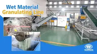 Double-Stage Pelletizing Line for Wet Printed LDPE Film(rolls,loose,bundled) with Little Dirty
