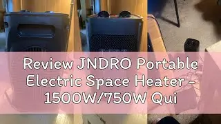Review JNDRO Portable Electric Space Heater - 1500W/750W Quiet Ceramic mini Heater Fan with Thermost