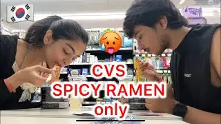 🇰🇷 CVS RED SPICY FOOD CHALLENGE ONLY 🌶️ 🥵 + | Winner Drinks Coffee & Shops Daiso in 30 Secs #korea 