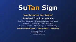 SuTan Sign - Generate, Sign & Send 1000s of Certificates | Digital Signature Software | English