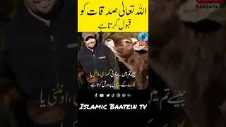Allah Sadqaat Ko Qabool Karta Hai | hadees mubarak #shorts #sadqa