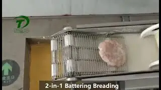 battering breading machine for burger patty