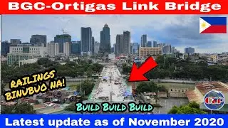 BGC-Ortigas Link Bridge latest update as of November 2020 | Aerial Shot