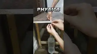 water bottle hang on a    matches stick by |physics