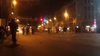 Street protests in Bucharest 15 January 2012