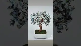 wire tree with gemstone chips