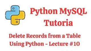 Python MySQL &mdash; Delete Records from a Table | Python MySQL Tutorial - Lecture #10