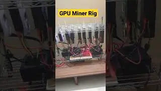 GPU miner rig with 10 GPU cards #shorts #antminer #bitcoin #crypto #gpu #miner