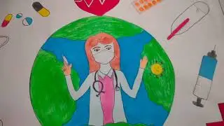 National doctor day chart#shorts#easy drawing#Doctor's day poster drawing easy#school project#crayon