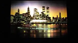 RARE Lighted Moving Scene Cityscape of  New York City NYC Twin Towers