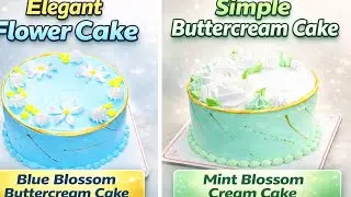 Simple buttercream cake design Elegant flower cake decorating ideas|how to make All cakes