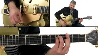 Rockabilly Rhythm Guitar Lesson -  Minor Shuffle: Breakdown - Jason Loughlin