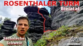 Schwerer als gedacht - Rosenthaler Turm Bielatal Klettern S&auml;chsische Schweiz