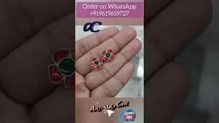 Unique Kemp Earrings red and green #Design #shopnow +919619659727 #Shorts @ArtistryC 10-12-24