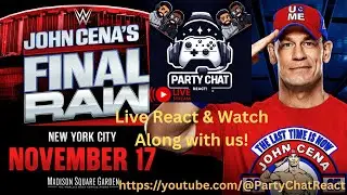 WWE RAW - John Cena's Last RAW!  Live React with us! - 11/17/2025