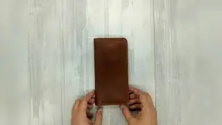 Кошелек Портмоне на магнитах / Handmade Genuine Leather Long Purse