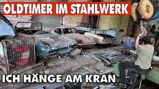 Oldtimer gefunden im verlassenen Stalwerk und Ich häng am Kran 😱😱😱
