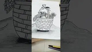 Fruit basket drawing #Himank's arts studio