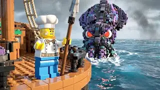 Giant LEGO Squid Hunt | Mythical Sea Monster Stop Motion