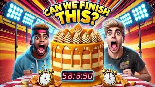 Extreme Butterscotch Cake Eating Challenge 🍰 | Can We Finish It? 🤯 #FoodChallenge