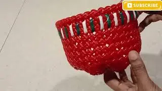 STORAGE BASKET - ALTERNATIVE STRAIGHT LINES - BOARDER DESIGN - TUTORIAL