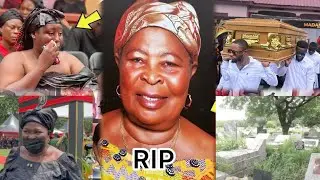 SAD😭: Akua Donkor laid to rest in a bush cemetery; her daughter c0llapseś upon witnessing the burial