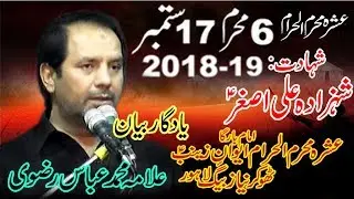 Allama Muhammad Abbas Rizvi 6 Muharam 2018-19 Niaz Baig Lahore