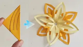 How To Make Paper Flower | Beautiful Paper Flower Making Idea | DIY Paper Flower Craft